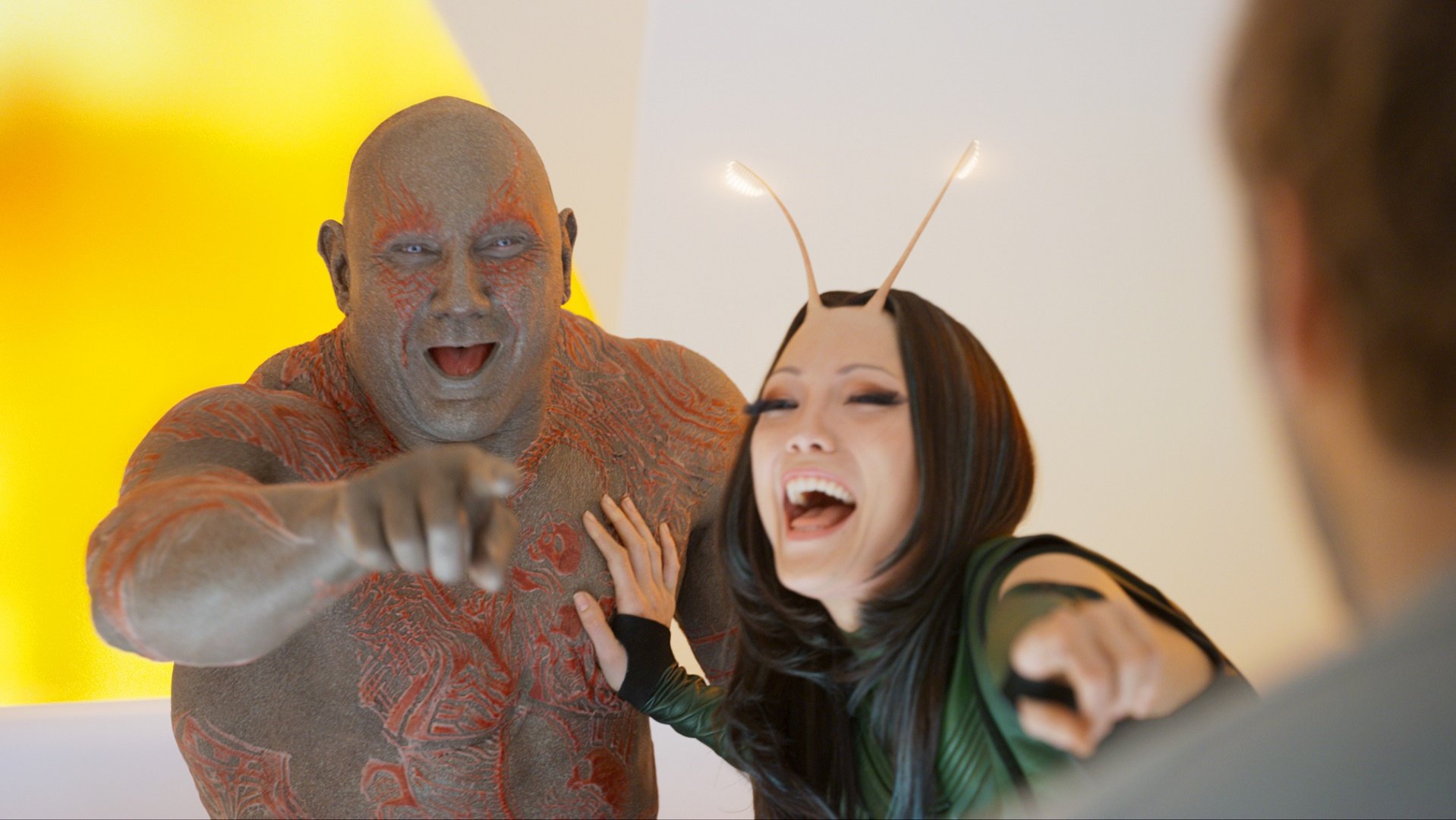 Drax (Dave Bautista) und Mantis (Pom Klementieff) in Guardians of the Galaxy Vol. 2. © Walt Disney Company