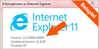 Internet Explorer Updateversion