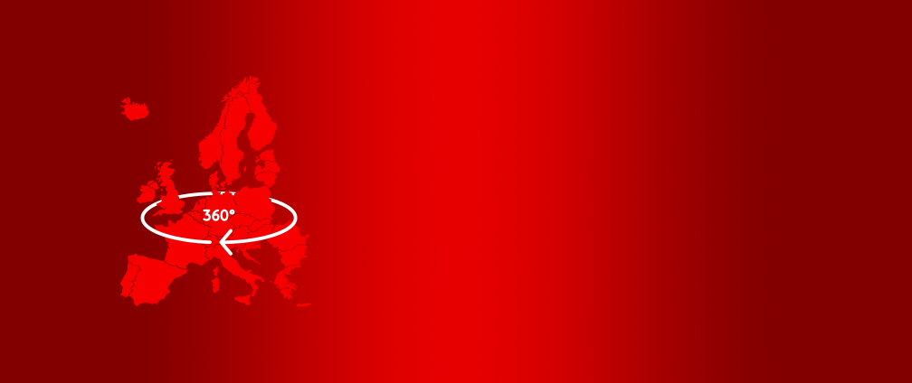 Roaming-Symbol vor rotem Hintergrund