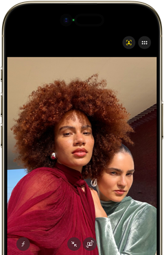 iPhone Air, Vorderseite, Dynamic Island oben Mitte, Automatische Ausrichtung fr Fotos wird verwendet