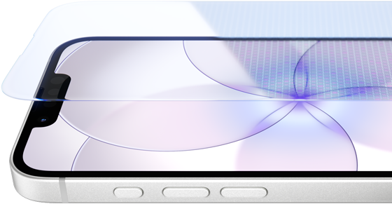 iPhone 17e, Vorderseite mit Ceramic Shield 2, Seite, Wei�, Tasten: Action, Lautst�rke