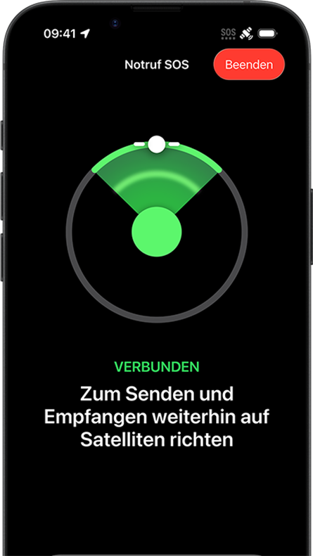 Nachrichten �ber Satellit wird verwendet