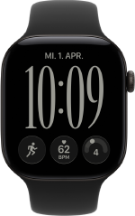 Apple Watch Series 12, Aluminiumgehäuse, Farbe Schwarz, Flow Zifferblatt, Sportarmband, Farbe Schwarz