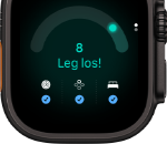 Apple Watch Ultra 4, Titangehäuse, Farbe Schwarz, Tagesformwert 8, rechte Seitenansicht, Digital Crown, erhöhte Seitentaste