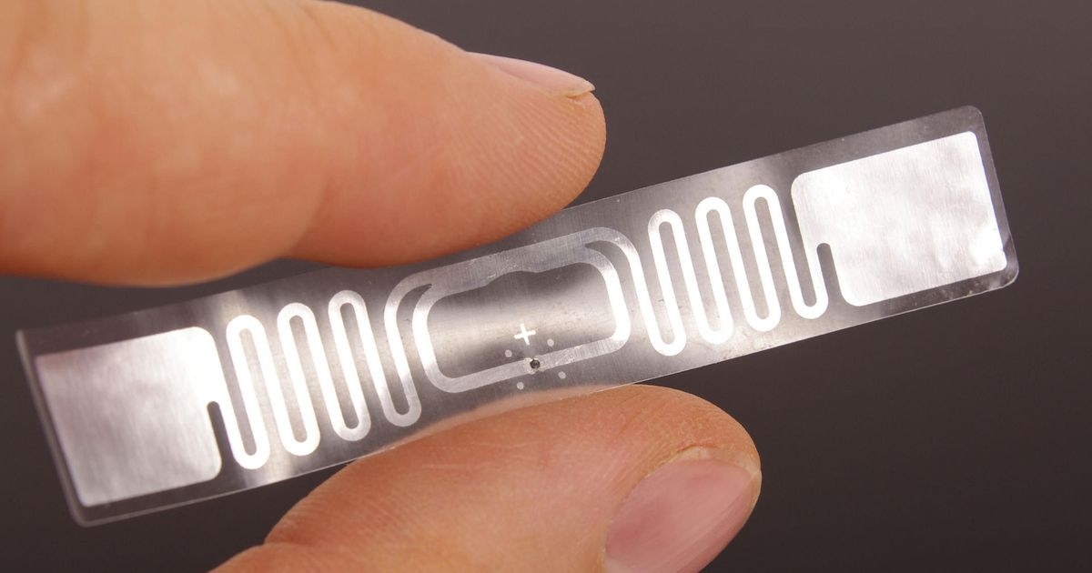 Ein RFID-Chip als Aufkleber