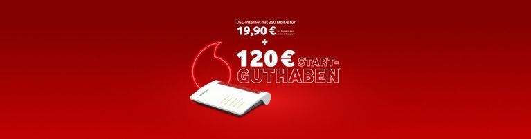 DSL-Internet mit 120 € Startguthaben