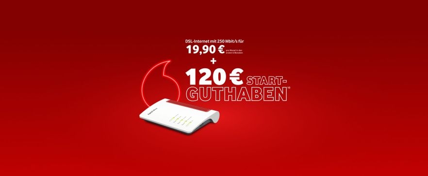 DSL-Internet Angebot: 19,90€ mit 120 € Startguthaben