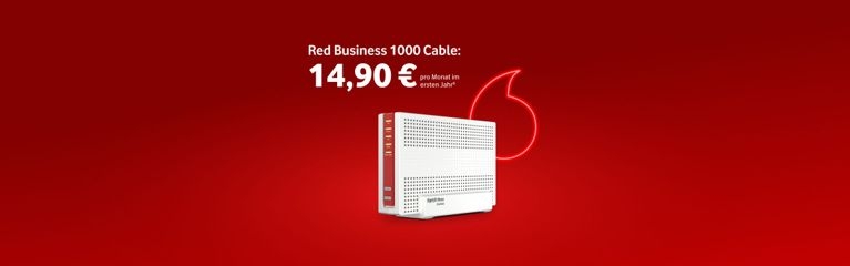 Red Business 1000 Cable für 14,90 € pro Monat im ersten Jahr