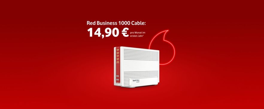 Red Business 1000 Cable für 14,90 € pro Monat im ersten Jahr