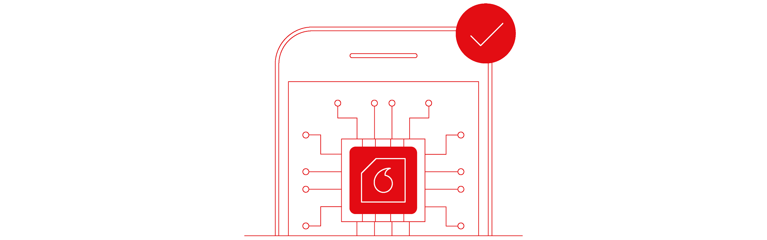 Smartphone mit Vodafone-Netzwerk