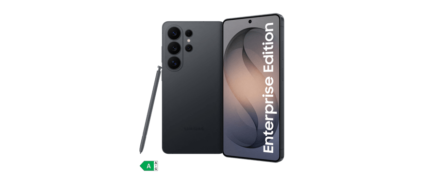 Samsung Galaxy S26 Ultra Enterprise Edition mit rückseitiger Kamera und Eingabestift.