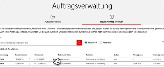Auftragsverwaltung