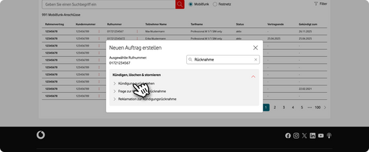 Neuen Auftrag erstellen