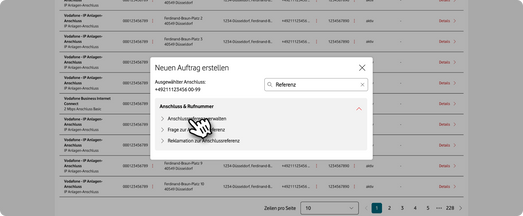 Neuen Auftrag erstellen
