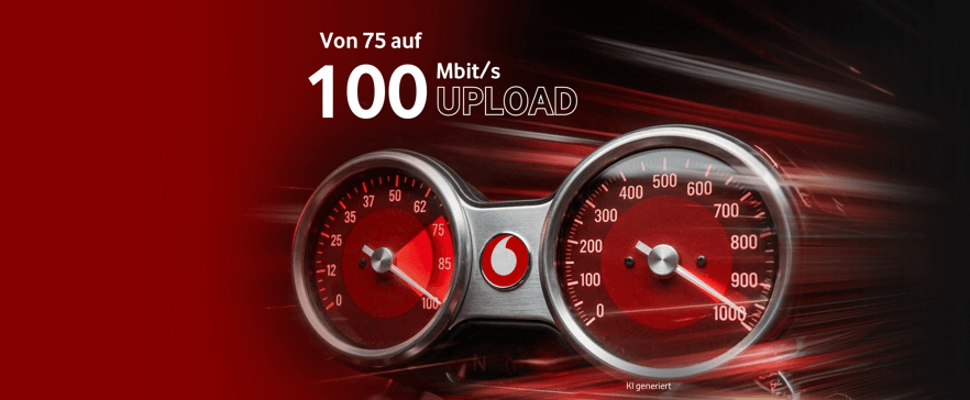Vodafone Kabel-Internet jetzt mit 100 Mbit/s Upload