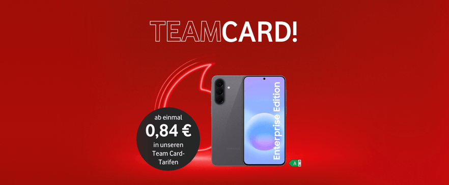 Team Card mit Samsung Galaxy A57