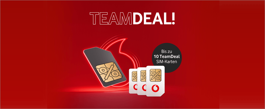 Abbildung mehrerer TeamDeal SIM-Karten