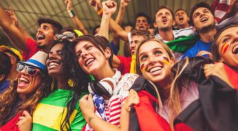 Fußball-Fans im Stadion