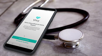 Die Vivy-App auf dem Smartphone einrichten.