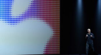 Tim Cook hält eine Apple Keynote