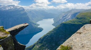 Trolltunga in der Nähe der Stadt Bergen