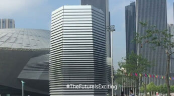 The Future Is Exciting: Smog Free Tower in Peking macht aus Abgasen Schmuck