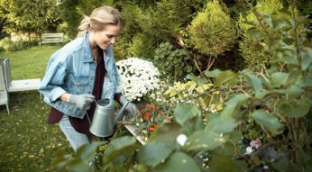 Gartenarbeit im Gruenen