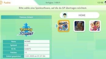 Screenshot von Pokémon Home.