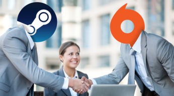 EA und Origin schütteln Hände.