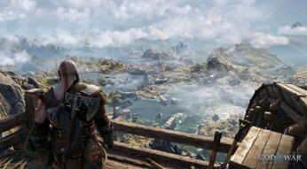 Gof of War Ragnarök Kratos vor Landschaft