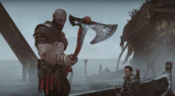 Kratos in "God of War"