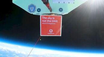 Gondel beim Vodafone Stratosphärenflug