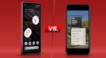 Pixel 7a und iPhone SE (2022) gegenübergestellt