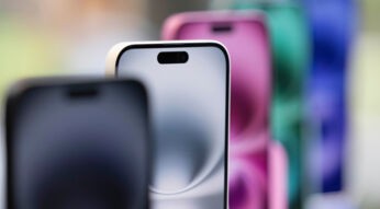 Unscharfe Nahaufnahme verschiedenfarbiger iPhone 16