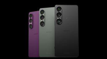 Das Xperia 1 VII ist jeweils in den Farben Lila, Grau und Schwarz zu sehen.