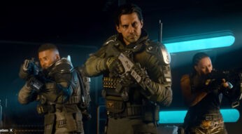 Eine Szene aus "Call of Duty: Black Ops 7" mit drei Soldat:innen