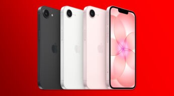 Das iPhone 17e in allen vier erhältlichen Farben.