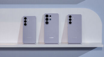 Galaxy S26, Galaxy S26 Ultra und Galaxy S26+ in der Farbe Violett.