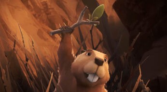 Ein Biber der Fraktion „Rustikalruten“ aus „Timberborn“.