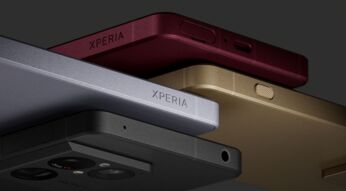 Das Xperia 1 VIII in den vier Farben Schwarz, Grau, Gold und Rot.
