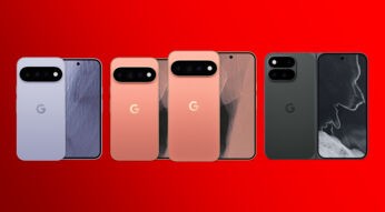 Gezeigt werden die 4 neuen Smartphone-Modelle aus 2026 von Google: Pixel 11, Pixel 11 Pro und Pro XL und Pixel Pro Fold (v.l.n.r.).