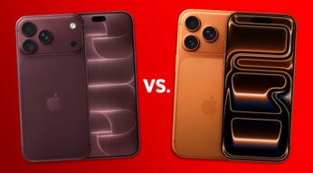 Das iPhone 18 Pro in Burgunder und das iPhone 17 Pro in Cosmic Orange.