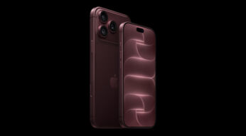 Das iPhone 18 Pro in Burgunderrot vor schwarzem Hintergrund