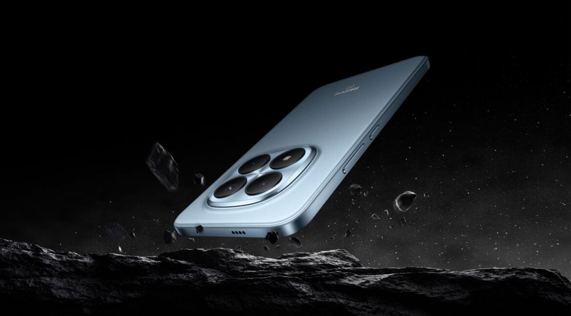 Das Xiaomi Redmi Note 15 Pro 5G trifft auf Wasser.