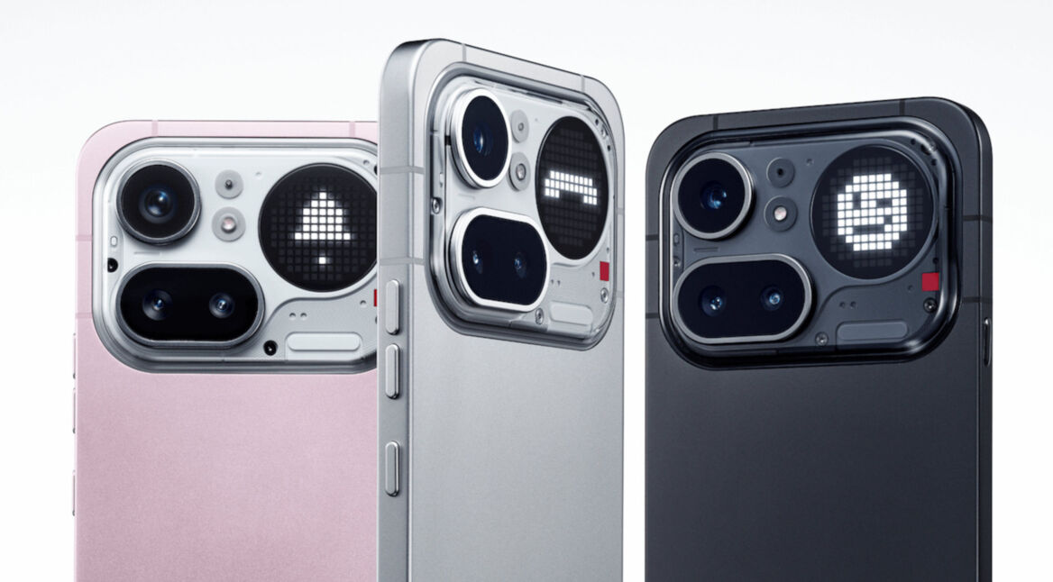 Zu sehen ist das Nothing Phone (4a) Pro in allen drei Farbausführungen.