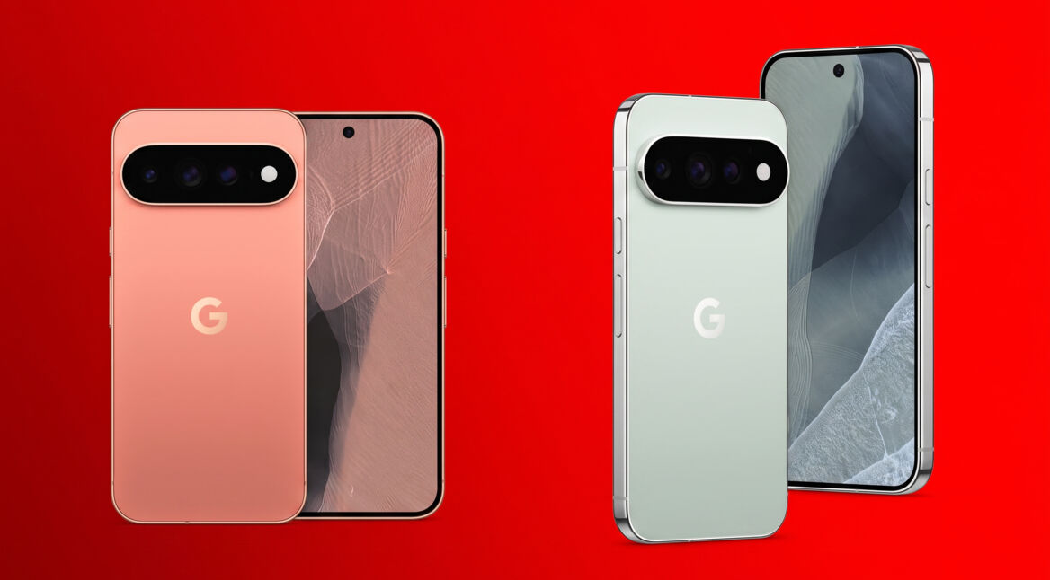 Das Google Pixel 11 Pro XL (r.) neben dem kleinen Pro-Modell