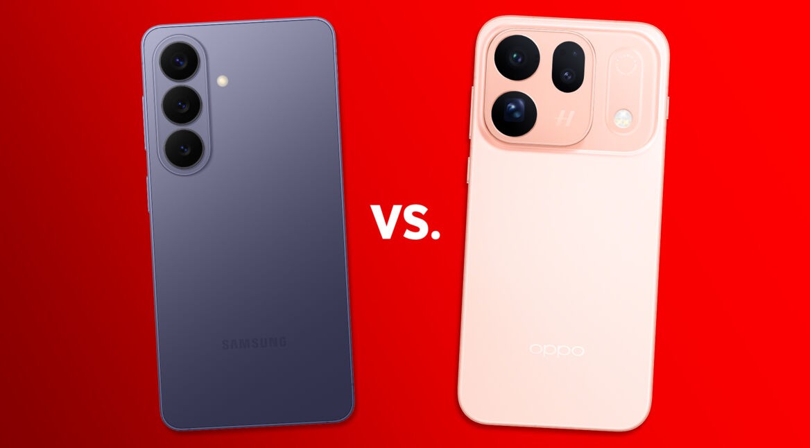 Links ist das Galaxy S26 zu sehen, rechts das OPPO Find X10.
