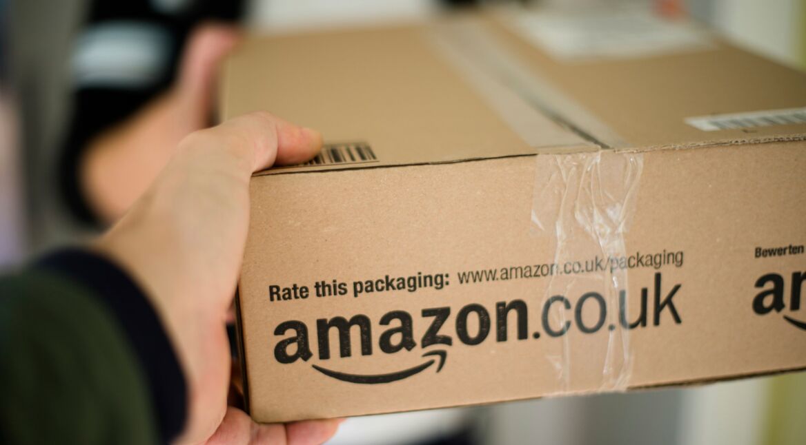 Woman receiving parcel