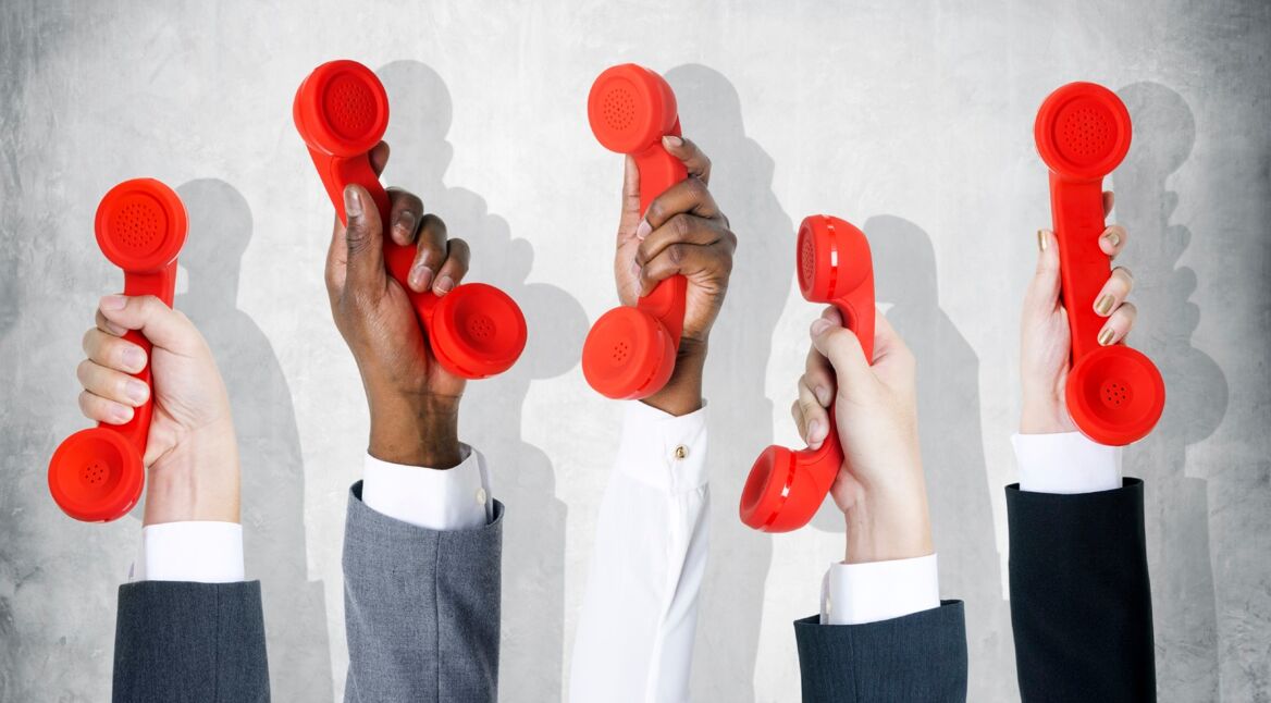 Businessman Holding the Phone