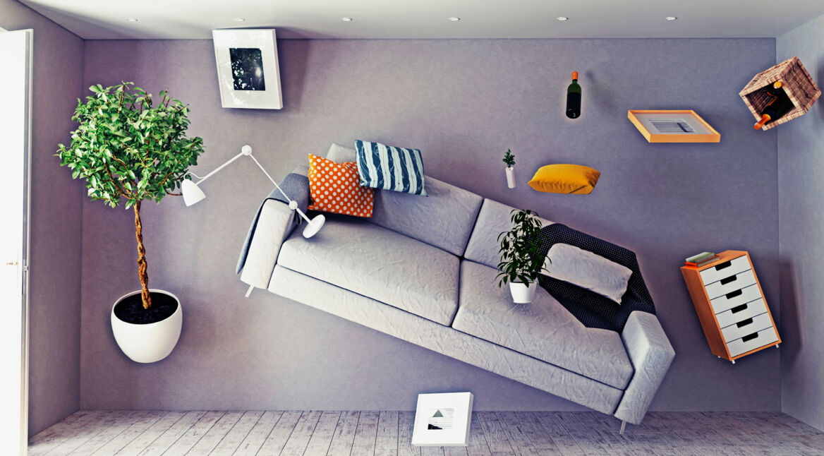 zero-gravity interior.